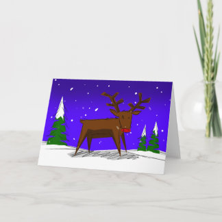 Rudolph the Red Nosed Rentier Christmas Card Feiertagskarte