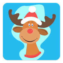Rudolph the Red-Nosed Rentier Elche in Weihnachtsm