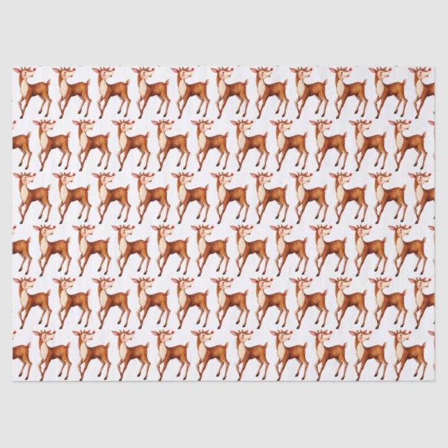 Rudolph The Red Nosed Rentier Seidenpapier (Vorderseite)