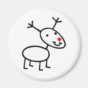 Rudolph The Red Nosed Rentier Ugly Christmas Magnet