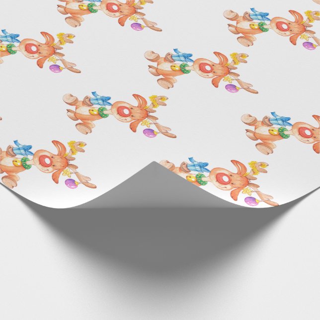 Rudolph the Rednose Rentier Geschenkpapier (Ecke)