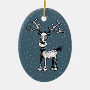 Rudolph the Reindeer Keramik Ornament
