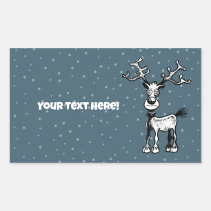 Rudolph the Reindeer Rechteckiger Aufkleber