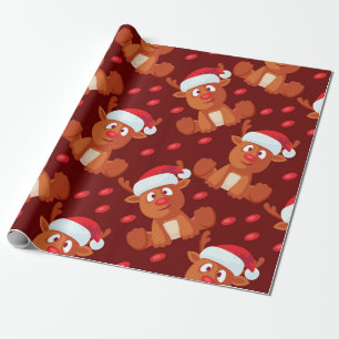 Rudolph the Rentier Christmas Geschenk Wrapping Geschenkpapier