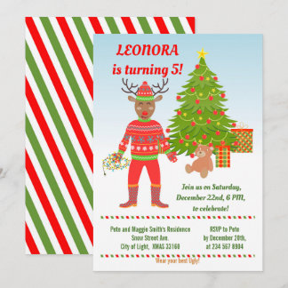 Rudolph Ugly Sweater Geburtstagsparty Einladung