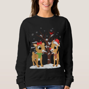 Rudolph und Clarice Christmas Reindeer Sweatshirt