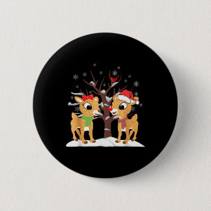 Rudolph und Clarice Weihnachten Kinder Mädchen T-S Button