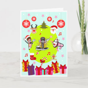 Rudolph und Santa Holiday Cheer   Feiertagskarte