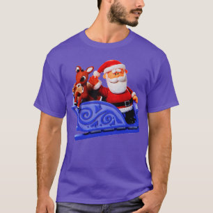 Rudolph und Santa Rankin Bass Retro Vintag T-Shirt