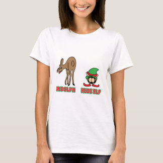Rudolph und unhöflicher Elf T-Shirt