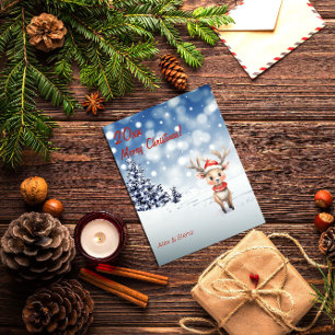 Rudolph Weihnachtsbaumschnee Feiertagspostkarte