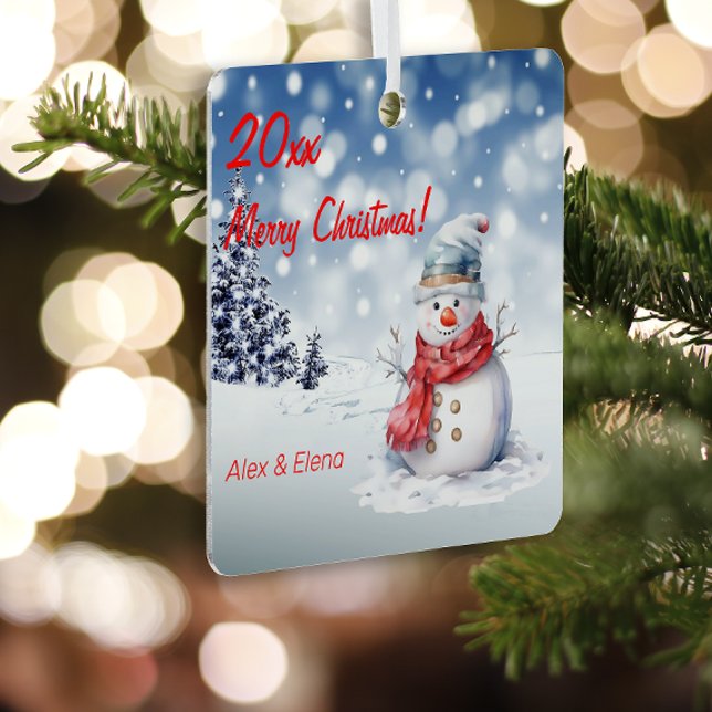 Rudolph Weihnachtsschnee Foto Metal Square Ornamen Ornament Aus Metall (Von Creator hochgeladen)