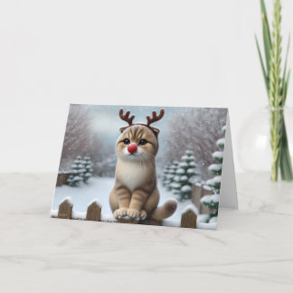 Rudolph Whiskers Weihnachtskarte Feiertagskarte