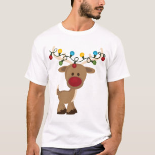 Rudolph_with_Christmas_Lights-Shirt T-Shirt