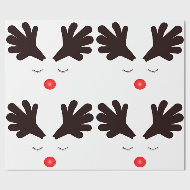 Rudolph Wrapping Paper Geschenkpapier (Flach)