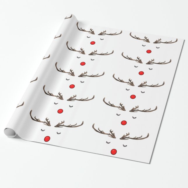 Rudolph Wrapping Paper Geschenkpapier (Ungerollt)