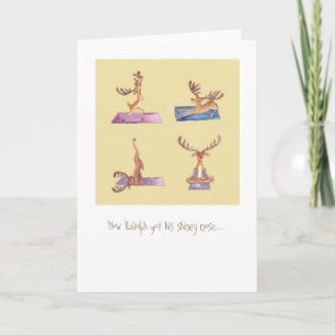 Rudolph Yoga Card Feiertagskarte