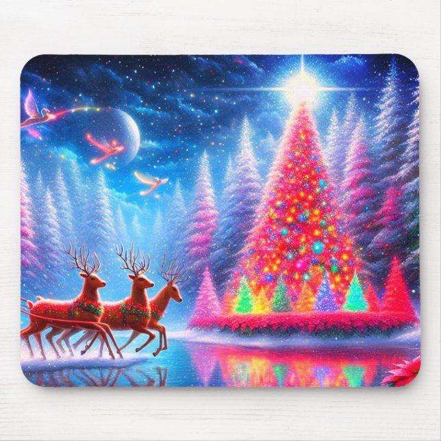 Rudolph + Zwei Rentiere machen sich bereit, um San Mousepad (Vorne)