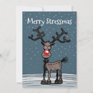 Rudolphs fröhlicher Stress Feiertagskarte
