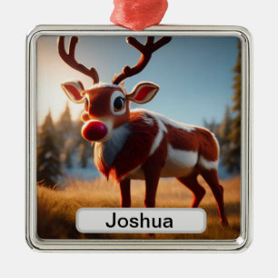 Rudolphs Personalisiertes Urlaubsabenteuer: Boys C Ornament Aus Metall