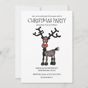 Rudolphs Weihnachtsfeier-Einladung Einladung