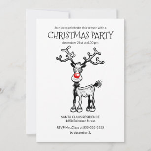 Rudolphs Weihnachtsfeier-Einladung Einladung