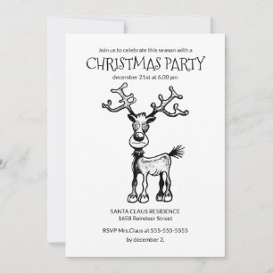 Rudolphs Weihnachtszeit-Party Einladung