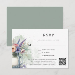 Rudtic Mason Jar Floral UAWG RSVP Karte