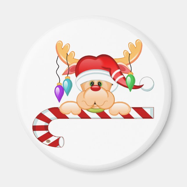 Rudy Candy Cane Magnet (Vorne)