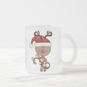 Rudy Rentier mit Glocken Mattglastasse