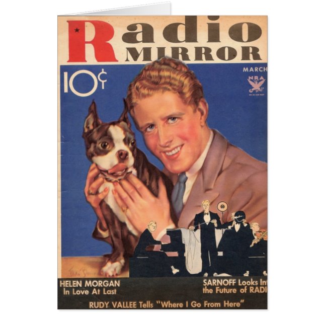 Rudy Vallee und Scottie Dog Card (Vorne)