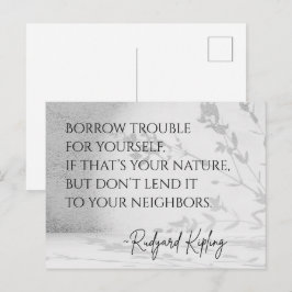 Rudyard Kipling Zitat Postkarte 