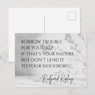 Rudyard Kipling Zitat Postkarte
