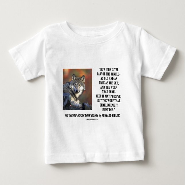 Rudyards- Kiplinggesetz des Dschungels erweitern Baby T-shirt (Vorderseite)