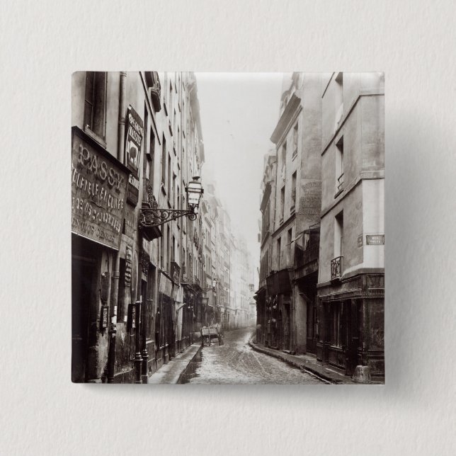 Rue Aumaire, von der Rue Volta, Paris, 1858-78 Button (Vorderseite)