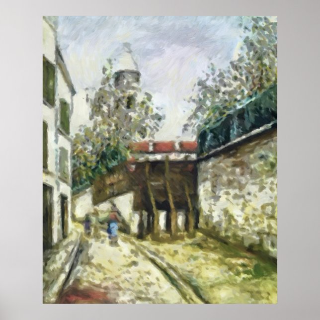 Rue Bonne in Montmartre Poster (Vorne)
