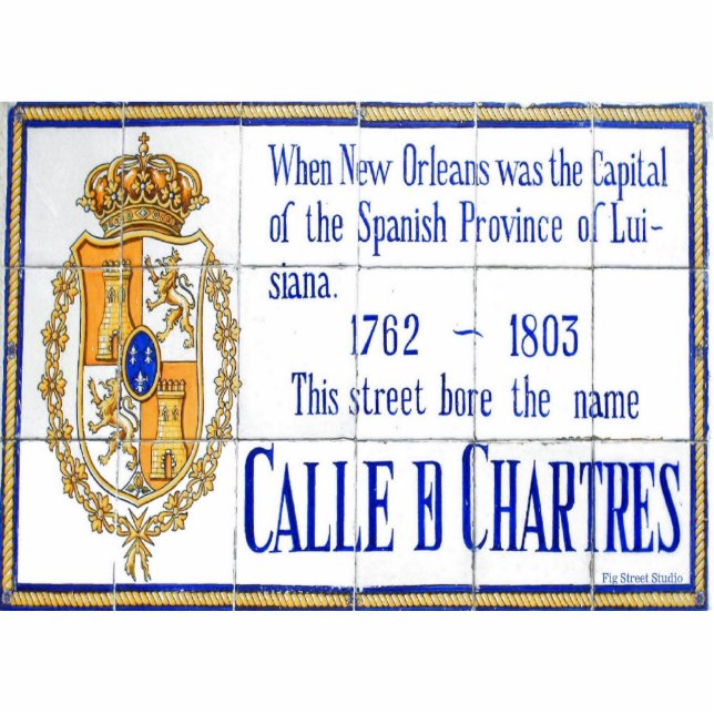 Rue Chartres Tile Mural Freistehende Fotoskulptur (Vorne)