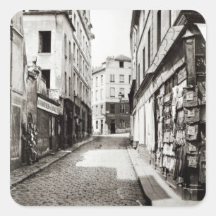 Rue de l'Arbalete Quadratischer Aufkleber