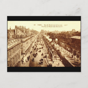 Rue de Rivoli, Paris 1910 Vintag Postkarte
