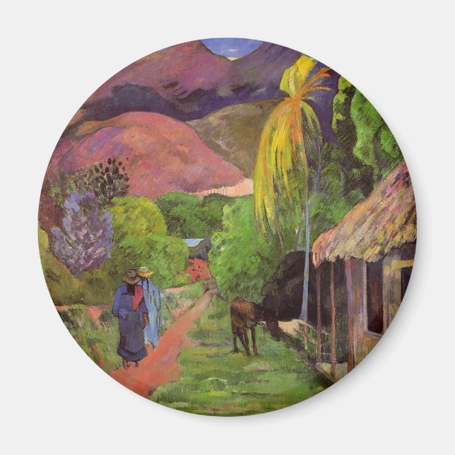 "Rue de Tahiti" - Paul Gauguin Magnet (Vorne)