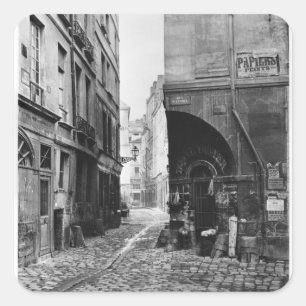 Rue des Marmousets, Rue Saint-Landry, Paris Quadratischer Aufkleber