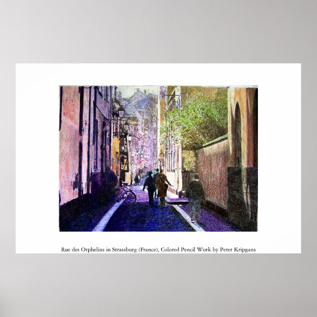 Rue des Orphelins, Straßburg (Frankreich) Poster (Vorne)