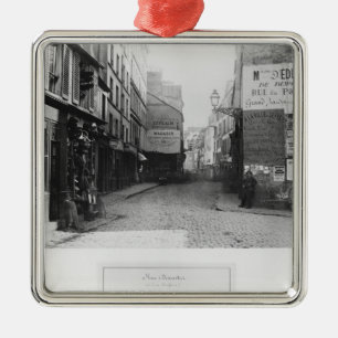 Rue Descartes, von der Rue Mouffetard, Paris Silbernes Ornament