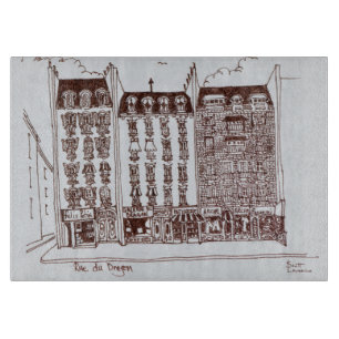 Rue du Dragon, Saint-Germain-des-Pres, Paris Schneidebrett
