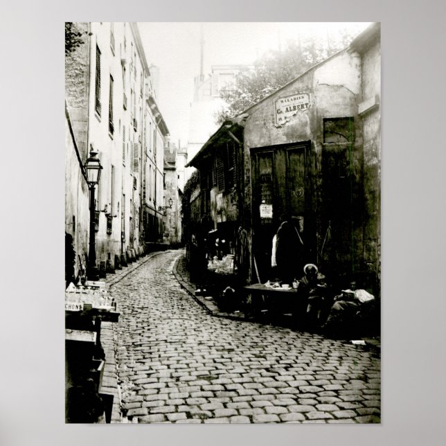 Rue du Jardinet und die Sackgasse Poster (Vorne)