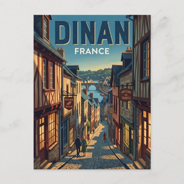 Rue du Jerzual Frankreich Postkarte (Vorderseite)