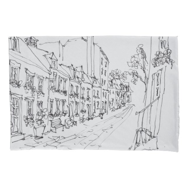 Rue du Petit Champlain, Quebec, Kanada Kissenbezug (Vorderseite-Links)