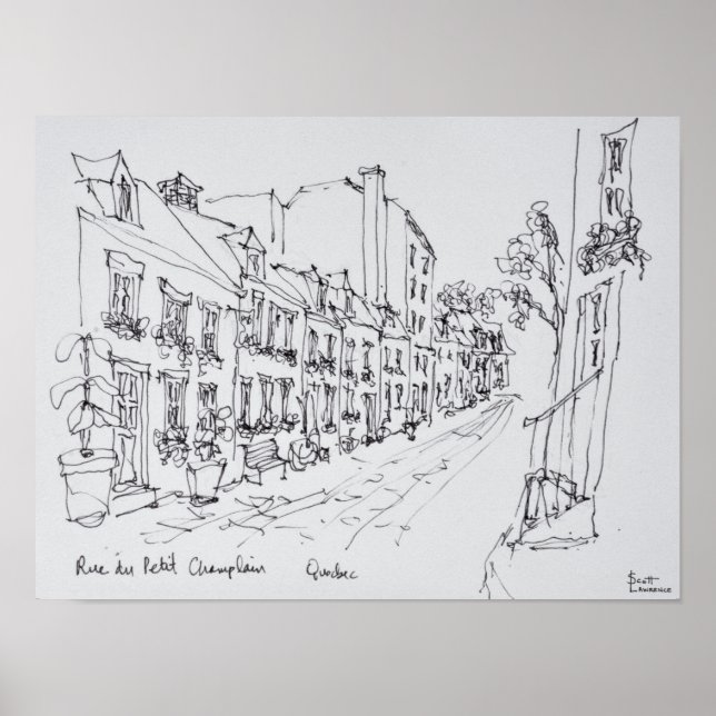 Rue du Petit Champlain, Quebec, Kanada Poster (Vorne)