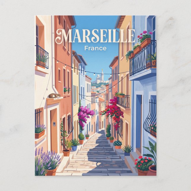 Rue du Petit-Puits Frankreich Postkarte (Vorderseite)