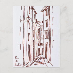 Rue du Rondier Grasse, Frankreich Postkarte